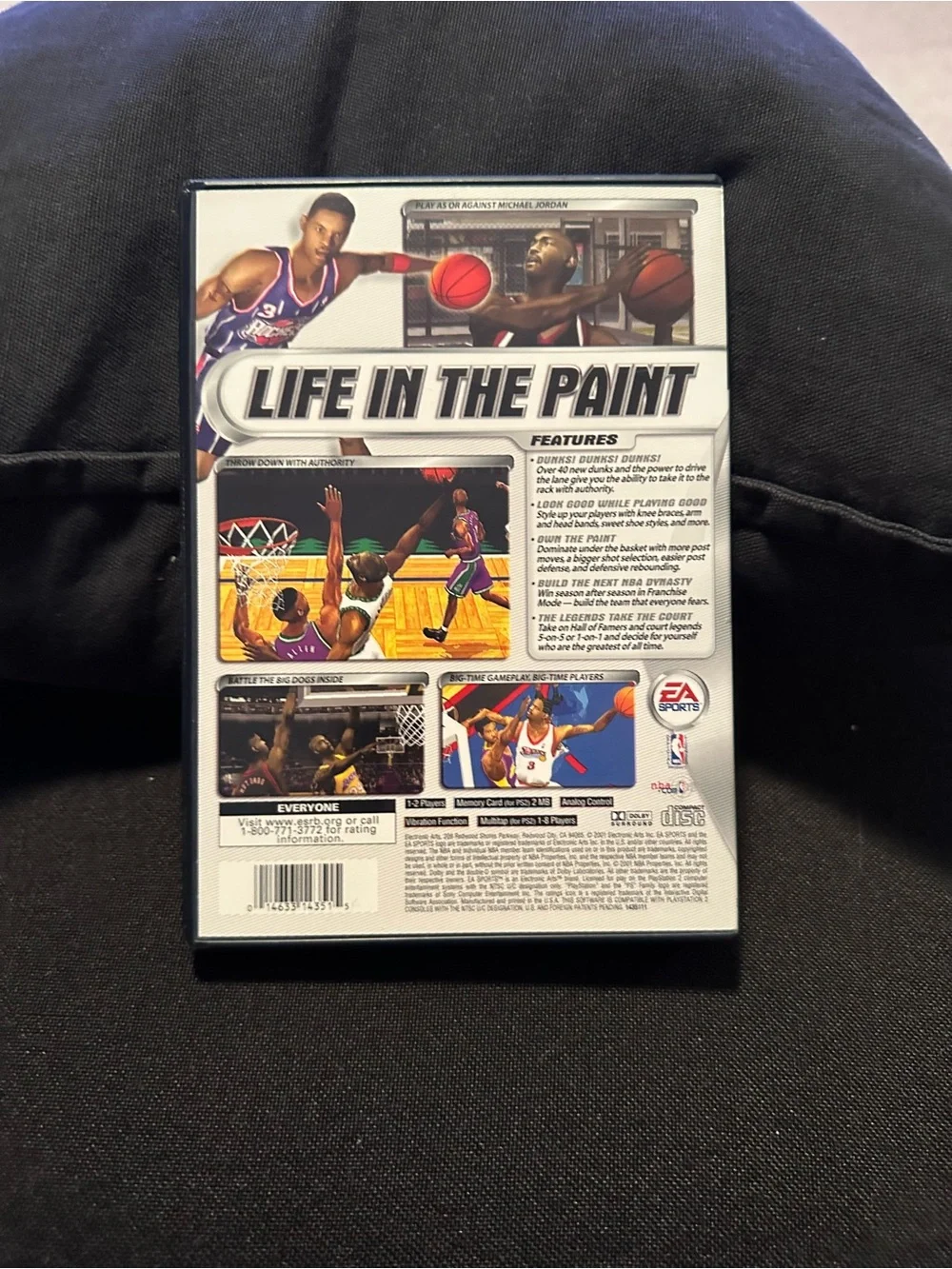 NBA Live 2002 PlayStation 2 Video Game - Black/Orange